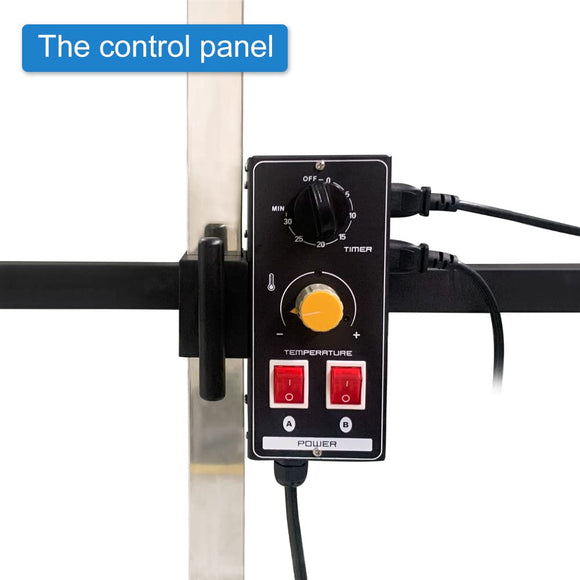 Solary Infrared Paint Curing Lamp, 2100W 110V Short Wave Infrared Paint Heater Lamp, Auto Body Heat Lamp with Smart Timer, Movable and Height Adjustable(Gray) - Auto Body Collision Repair Welding Products