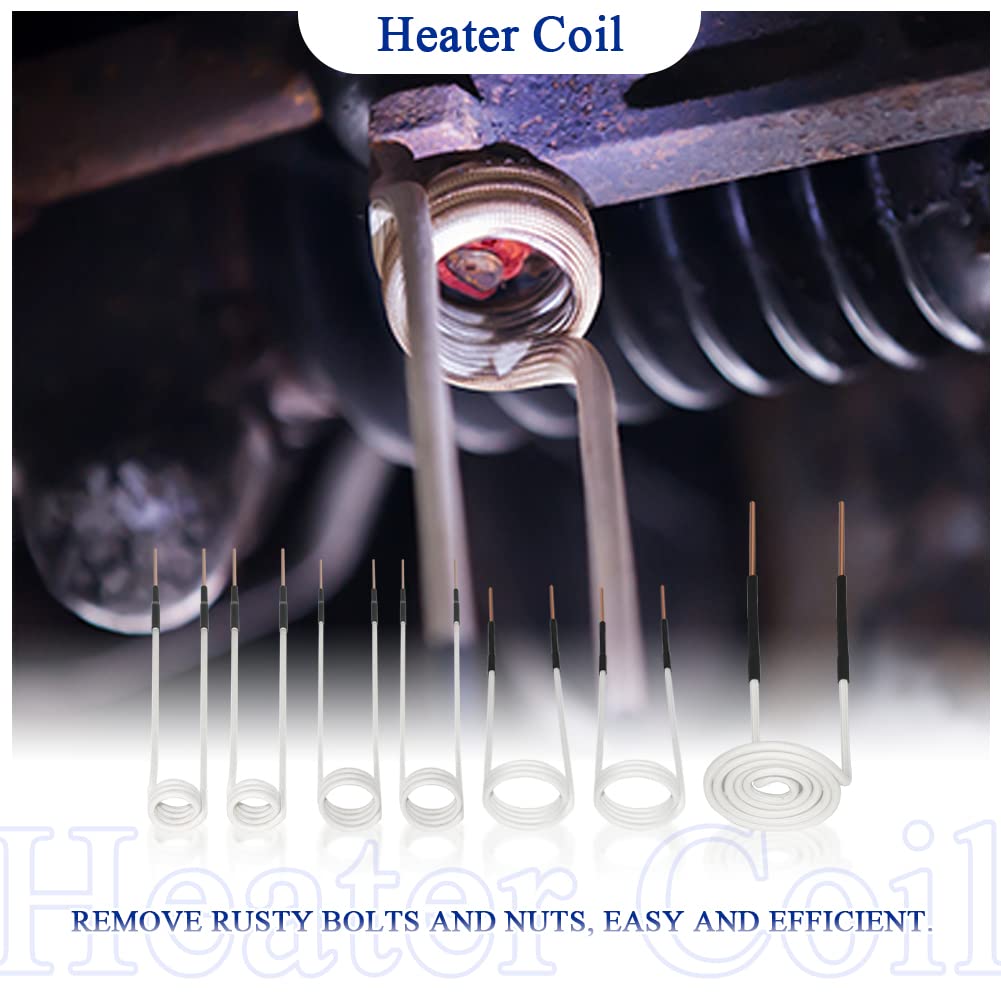 Solary Magnetic Induction Heater Coil, Flameless Induction Heat Accessories (7 coils + 2 free forming coils) - Auto Body Collision Repair Welding Products