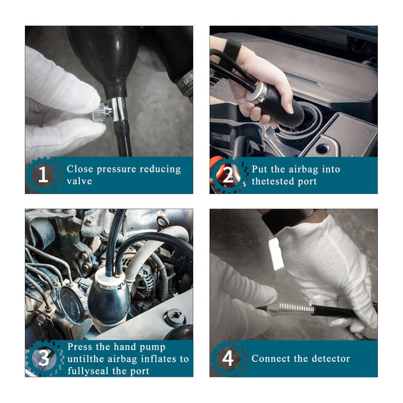 Solary 12V DC Automotive Smoke Machine Leak Detector - Solary Universal Easy Intake Adapter - Auto Body Collision Repair Welding Products