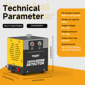 Solary Smoke Machine Automotive Tool - Fuel Leak Detectors Tester Built-in Air Compressor Motor - 0