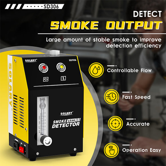 Automotive Smoke Machine Leak Detector - Solary 12V DC Vacuum Smoke Diagnostic Tester Built-in Air Pump - Auto Body Collision Repair Welding Products