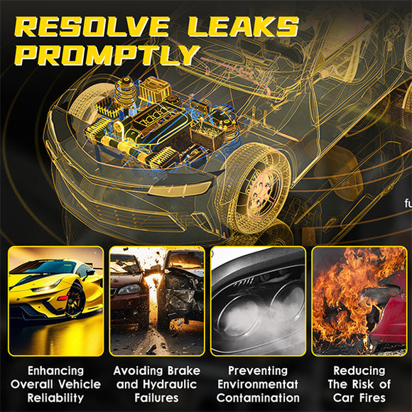 Automotive Smoke Machine Leak Detector - Solary 12V DC Vacuum Smoke Diagnostic Tester Built-in Air Pump - Auto Body Collision Repair Welding Products