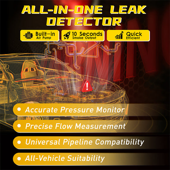 Automotive Smoke Machine Leak Detector - Solary 12V DC Vacuum Smoke Diagnostic Tester Built-in Air Pump - Auto Body Collision Repair Welding Products