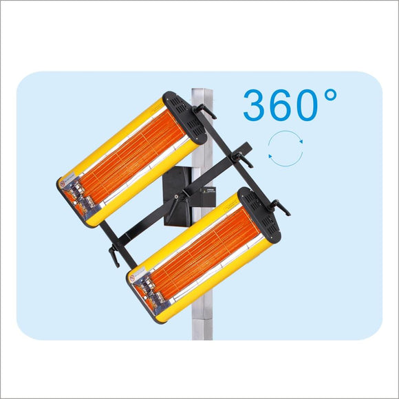 Solary Electricals 2-Head Short Wave Infrared Paint Curing Lamp - Model B2 - Auto Body Collision Repair Welding Products