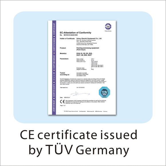 Solary Electricals 2-Head Short Wave Infrared Paint Curing Lamp - Model B2E - Auto Body Collision Repair Welding Products