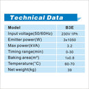 Solary Electricals 3-Head Short Wave Infrared Paint Curing Lamp - Model B3E - Auto Body Collision Repair Welding Products