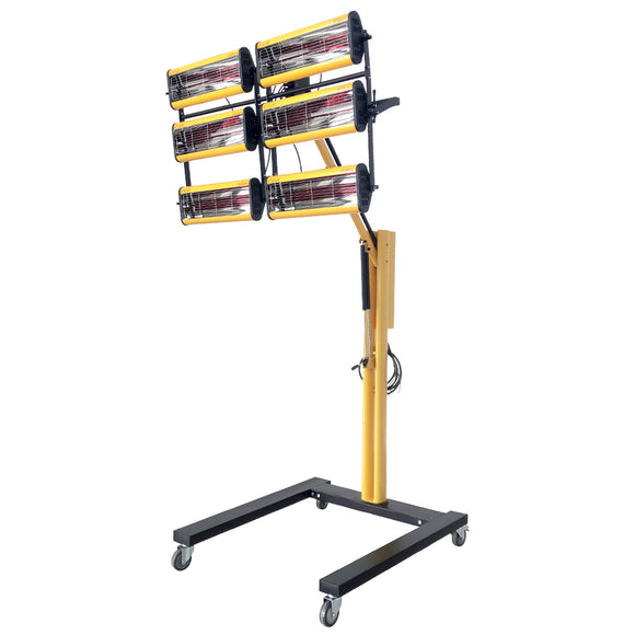 Solary Electricals 6-Head Short Wave Infrared Paint Curing Lamp - Model B6EA - Auto Body Collision Repair Welding Products