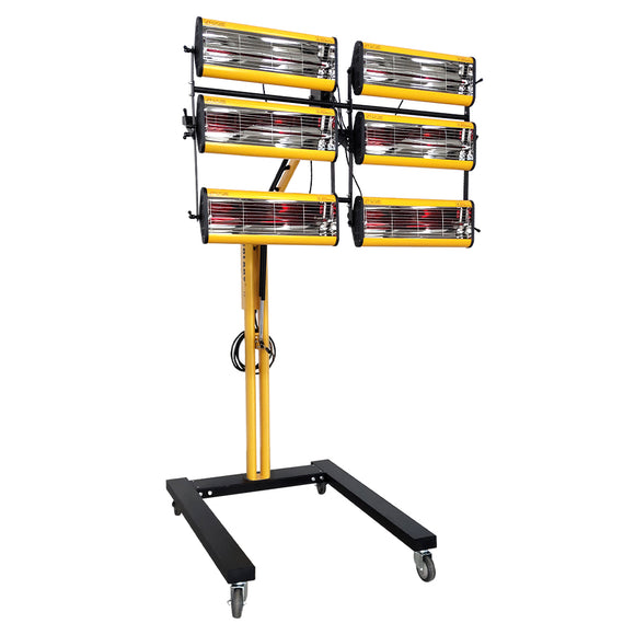 Solary Electricals 6-Head Short Wave Infrared Paint Curing Lamp - Model B6EA - Auto Body Collision Repair Welding Products