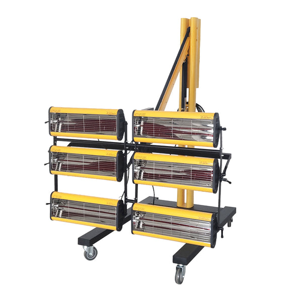 Solary Electricals 6-Head Short Wave Infrared Paint Curing Lamp - Model B6EA - Auto Body Collision Repair Welding Products